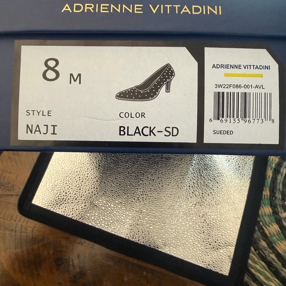 Naji Dress Shoe Pump by ADRIENNE VITTADINI has a studded upper and metallic heel - Picture 10 of 11